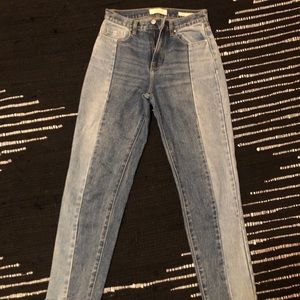 Pacsun Mom Jean two toned denim